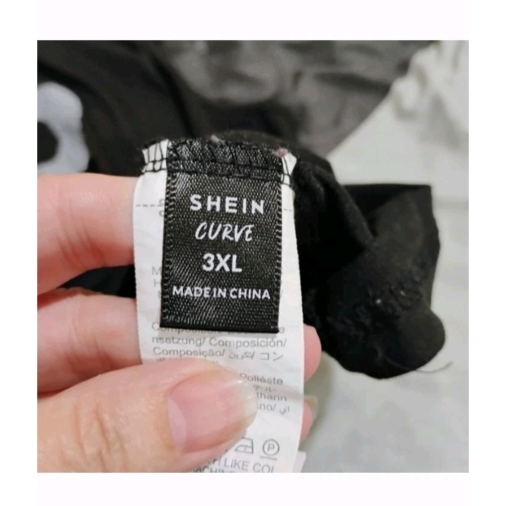 SHEIN Black Tank Top with White Heart Motif - Picture 3 of 7